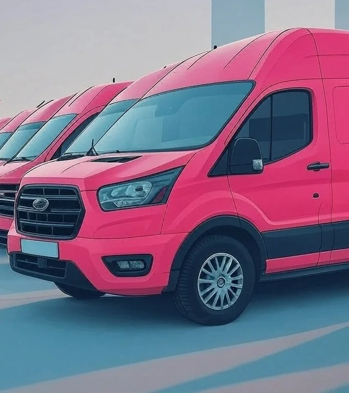 A fleet of mobile pregnancy center vans